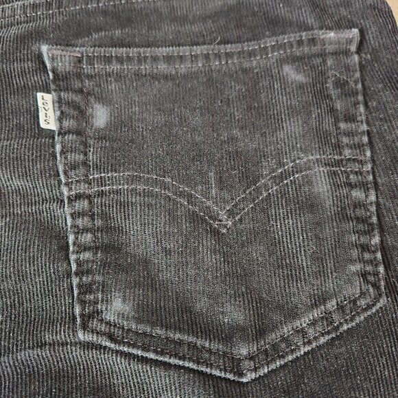 Y2K Levi's 514 Black Corduroy Pants Men's 34x32 Straight Fit - Picture 13 of 15
